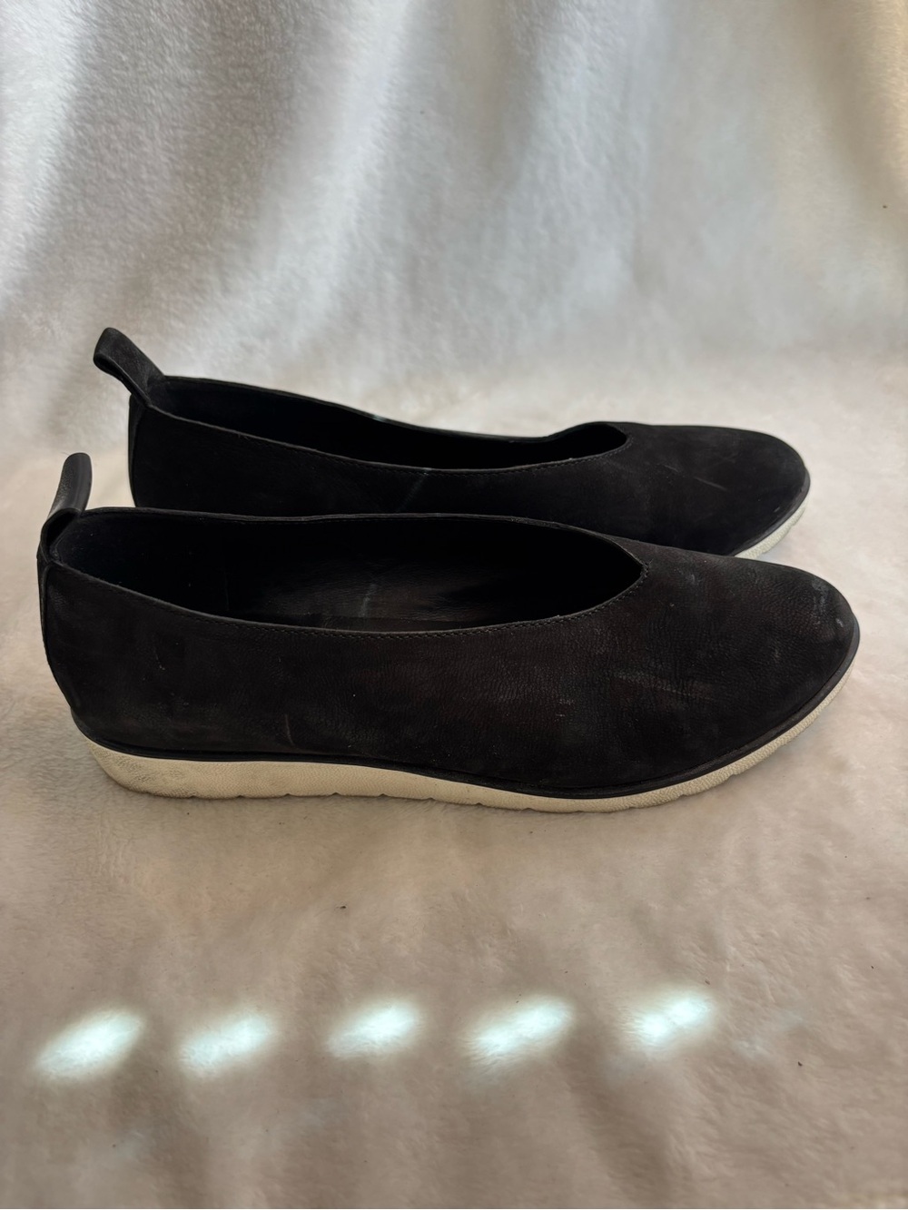 Eileen Fisher Humor Wedge Ballet Flats Black Size 7.5